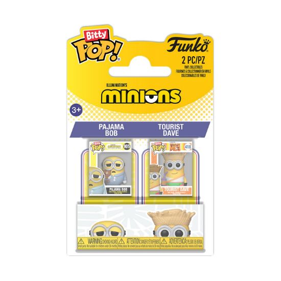 Picture of Funko Bitty Pop! 2-pack: Minions - Pajama Bob & Tourist Dave Vinyl Figures