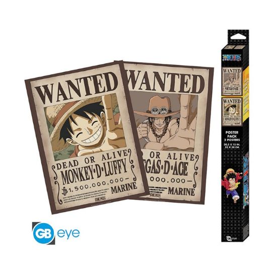 Picture of Abysse: One Piece - Wanted Luffy & Ace 2-Pack Posters (52x38cm) (GBYDCO339)