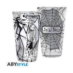 Picture of Abysse: The Nightmare Before Christmas - Jack & Sally Large Glass (400ml) (ABYVER146)