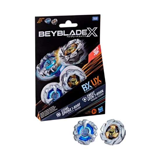 Picture of Hasbro BeyBlade X: Cowl Sphinx 1-80GF & Crest Leon 7-60GN Dual Pack (G1685)