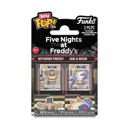 Picture of Funko Bitty Pop! 2-Pack: Five Nights at Freddy's - Withered Freddy & Sun&Moon Vinyl Figures