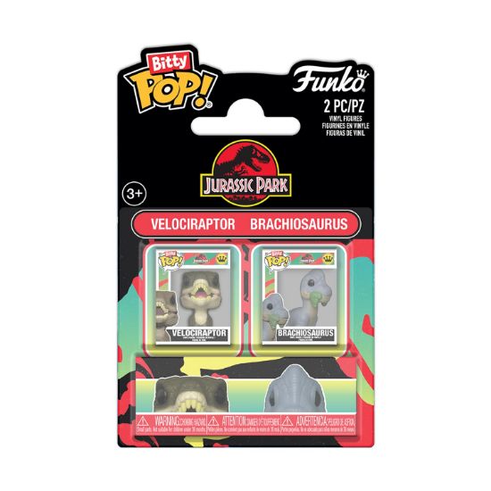 Picture of Funko Bitty Pop! 2-Pack: Jurassic Park - Velociraptor & Brachiosaurus Vinyl Figures