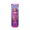 Picture of Mattel Barbie: Style - Barbie Fashionistas Doll with Blonde Hair, Wearing Pink Paisley Skirt & Pink Paisley Shirt #249 (JJN62)