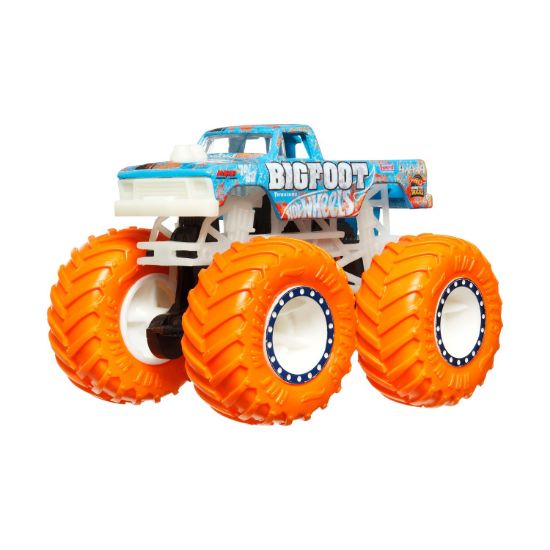 Picture of Mattel Hot Wheels: Monster Trucks Glow In The Dark - Bigfoot Vehicle (JFX15)