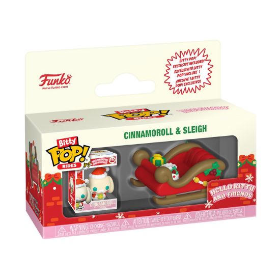 Picture of Funko Bitty Pop! Rides: Hello Kitty And Friends (Holiday) - Cinnamoroll & Sleigh Vinyl Figures