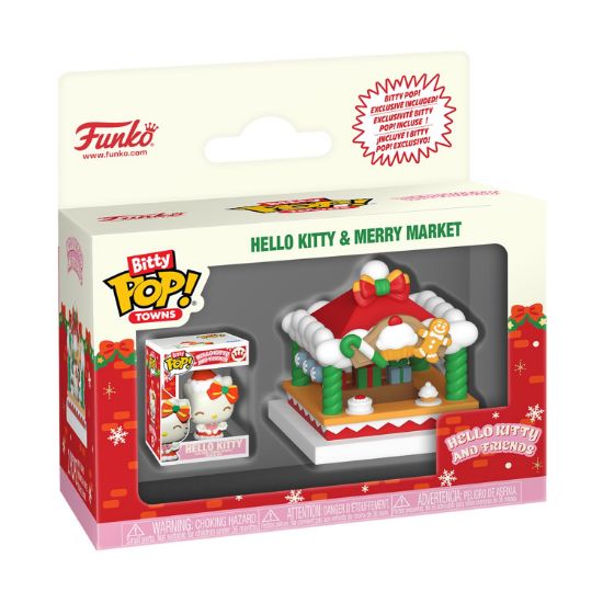 Picture of Funko Bitty Pop! Towns: Hello Kitty And Friends (Holiday) - Hello Kitty & Merry Market Vinyl Figures