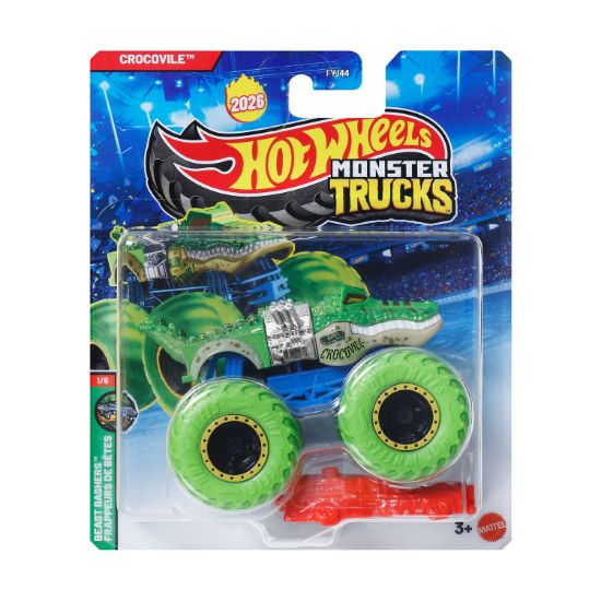 Picture of Mattel Hot Wheels Monster Trucks: Crocovile - Beast Bashers Die-Cast Vehicle (JHY25)