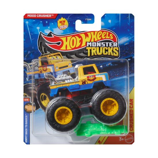 Picture of Mattel Hot Wheels Monster Trucks: Mood Crusher - Back to Basics Die-Cast Vehicle (JHY24)