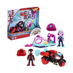 Picture of Hasbro Spidey And His Amazing Friends: Figures, Vehicles & Playsets - Miles Morales & Ghost Vehicle Set (G1970)