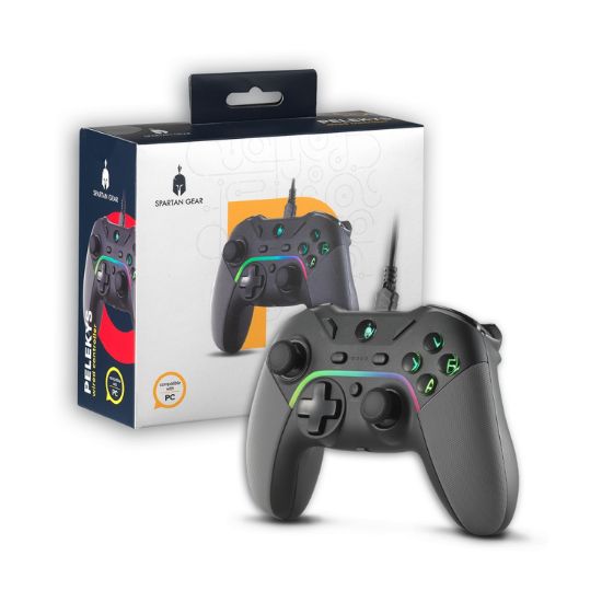 Picture of Spartan Gear - Pelekys Wired Controller (compatible with PC and playstation 3) (colour: Black)