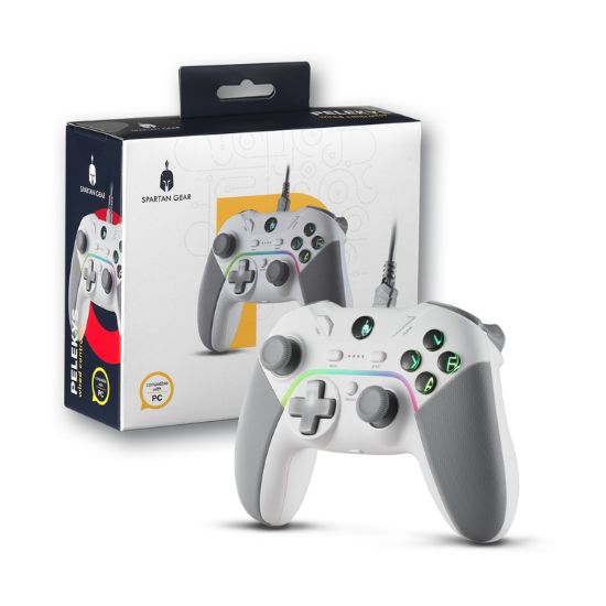 Picture of Spartan Gear - Pelekys Wired Controller (compatible with PC and playstation 3) (colour: White)