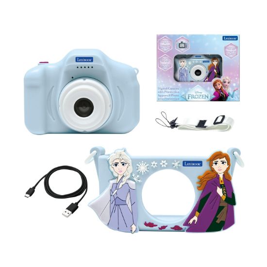 Picture of Lexibook Digital Camera with Silicon Pouch: Kids Camera with Frozen Protection (25.DJ078FZ)