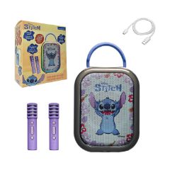Picture of Lexibook Wireless Speaker with Microphone: Stitch Bluetooth Karaoke with 2 Wireless Microphones (25.BTC030D)