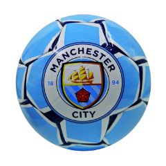 Picture of Manchester City FC Football White/Dark Blue Outlines - Size 5 (124441)