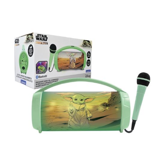Picture of Lexibook: iParty - Star Wars The Mandalorian Wireless Speaker with Microphone (BTP585SWZ)