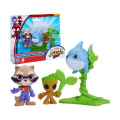 Picture of Hasbro Disney Jr.: Marvel Spidey and His Amazing Friends Rescue Webs - Groot, Rocket & Jeff the Land Shark Figures (G3045)