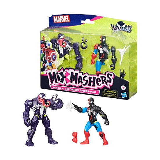 Picture of Hasbro Marvel VenonVersus: MixMashers - Venom vs. Venomized Spider-Man Action Figures (F9194)